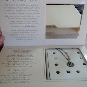 The Giving Gems Lucoral Museum Hawaii Sterling Silver Cage, Chain & 12 Gemstones